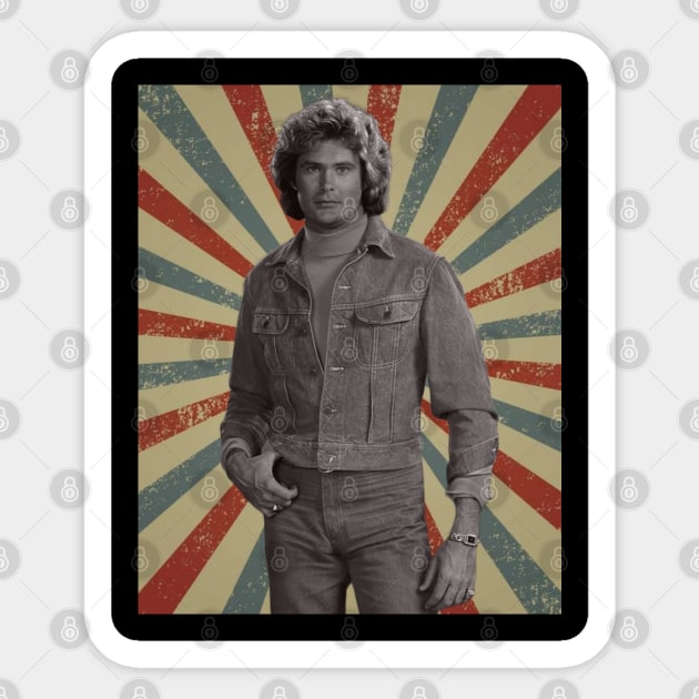 David Hasselhoff Sticker by LivingCapital 